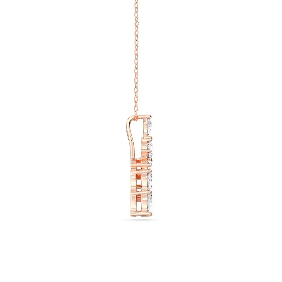Rose gold A - Alphabet Pendant