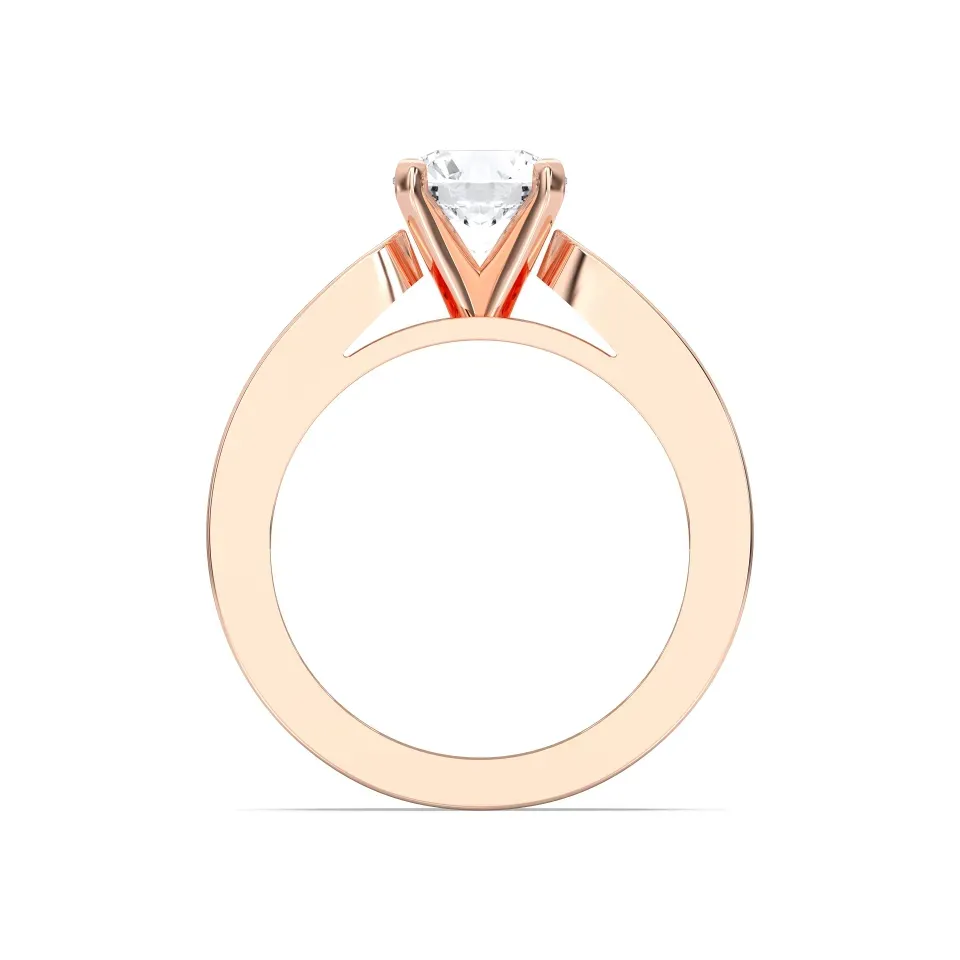 Rose gold Round Cut Channel Set Ring