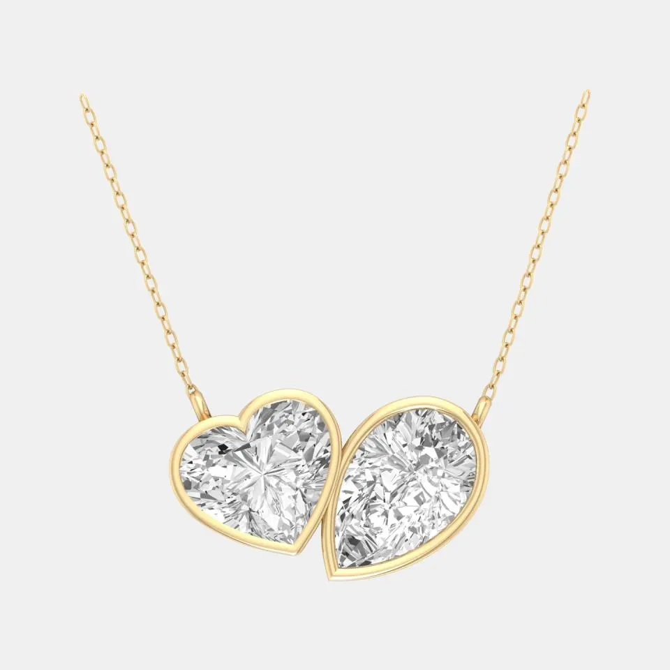 Yellow gold Heart Cut Tua Pendant