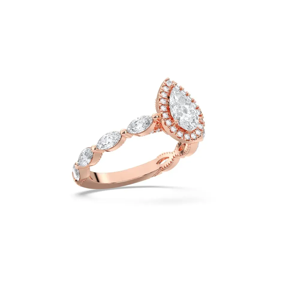 Rose gold Pear Cut Fancy Ring