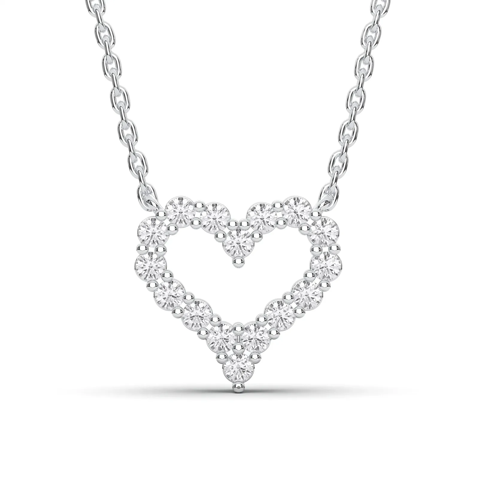 White gold Heart Cut Pendant