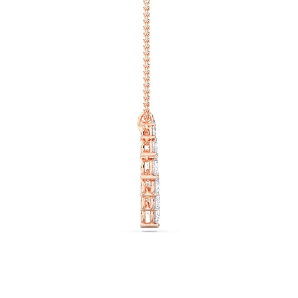 Rose gold Flexible Heart Pendant - KJP14978