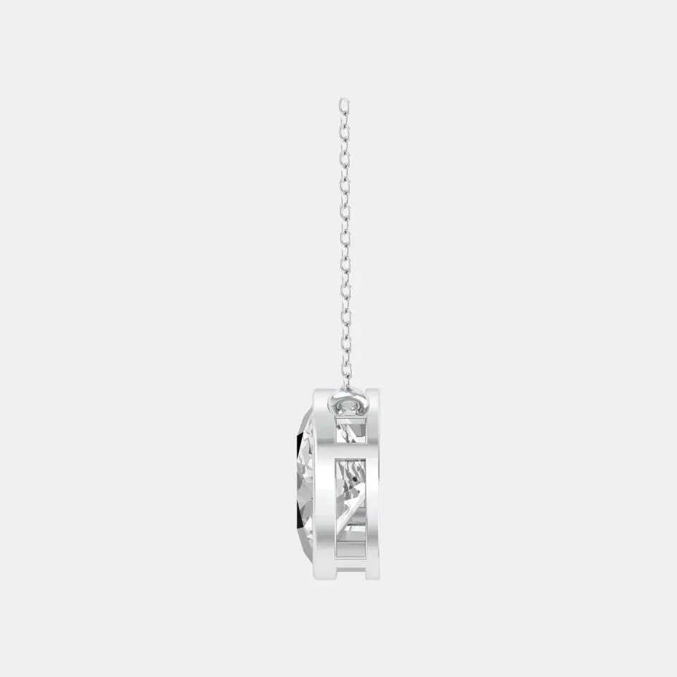 White gold Emerald Cut Tua Pendant - KDTN20961