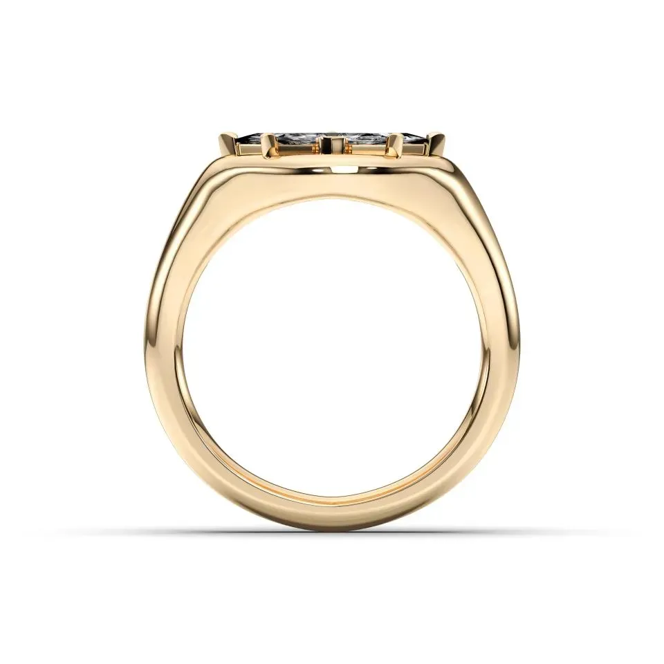 Yellow gold Cut Skystar Signet Ring