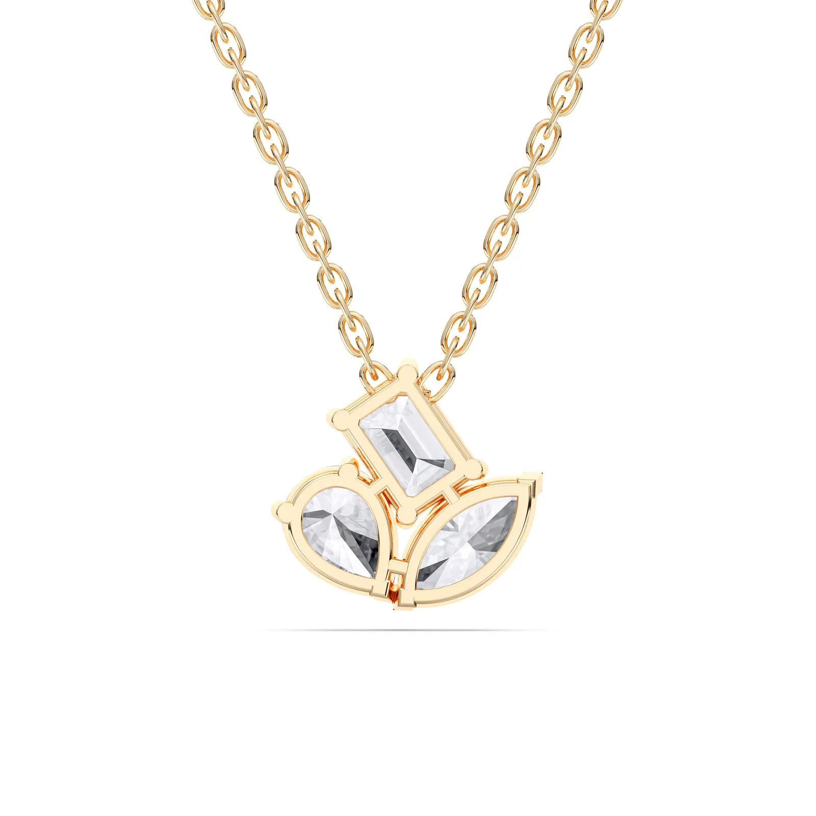 Yellow gold Cluster Pendant