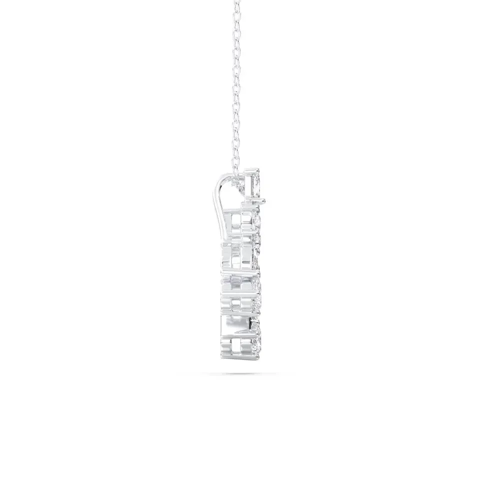 White gold N - Alphabet Pendant
