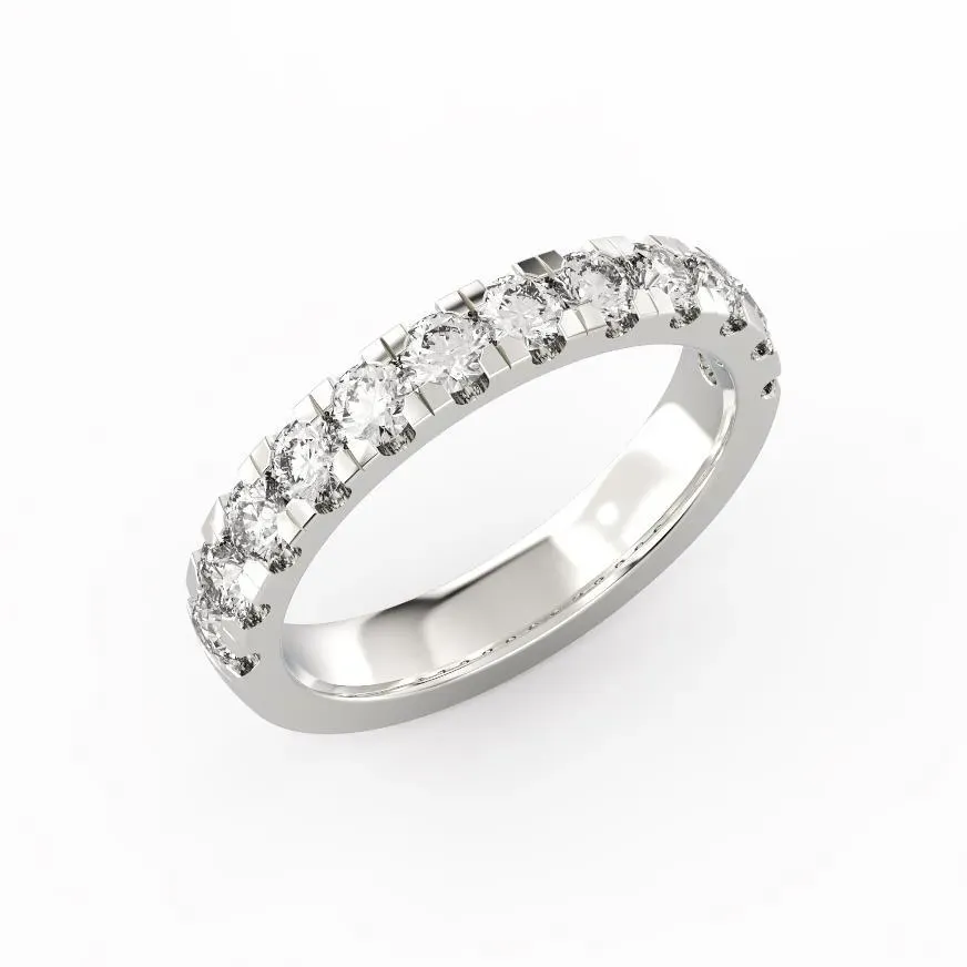 Platinum Halo Matching Wedding Band