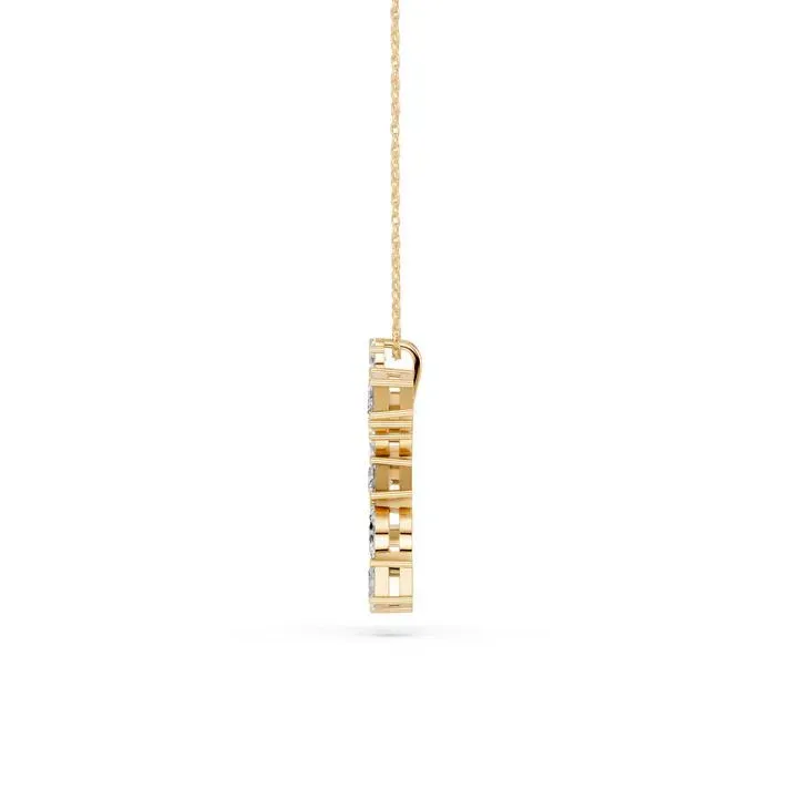 Yellow gold K - Alphabet Pendant