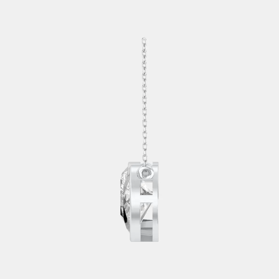 White gold Heart Cut Tua Pendant