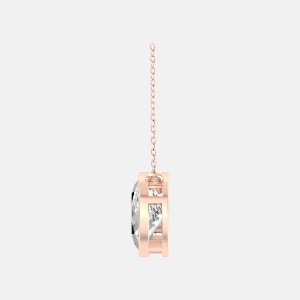 Rose gold Emerald Cut Tua Pendant - KDTN20961
