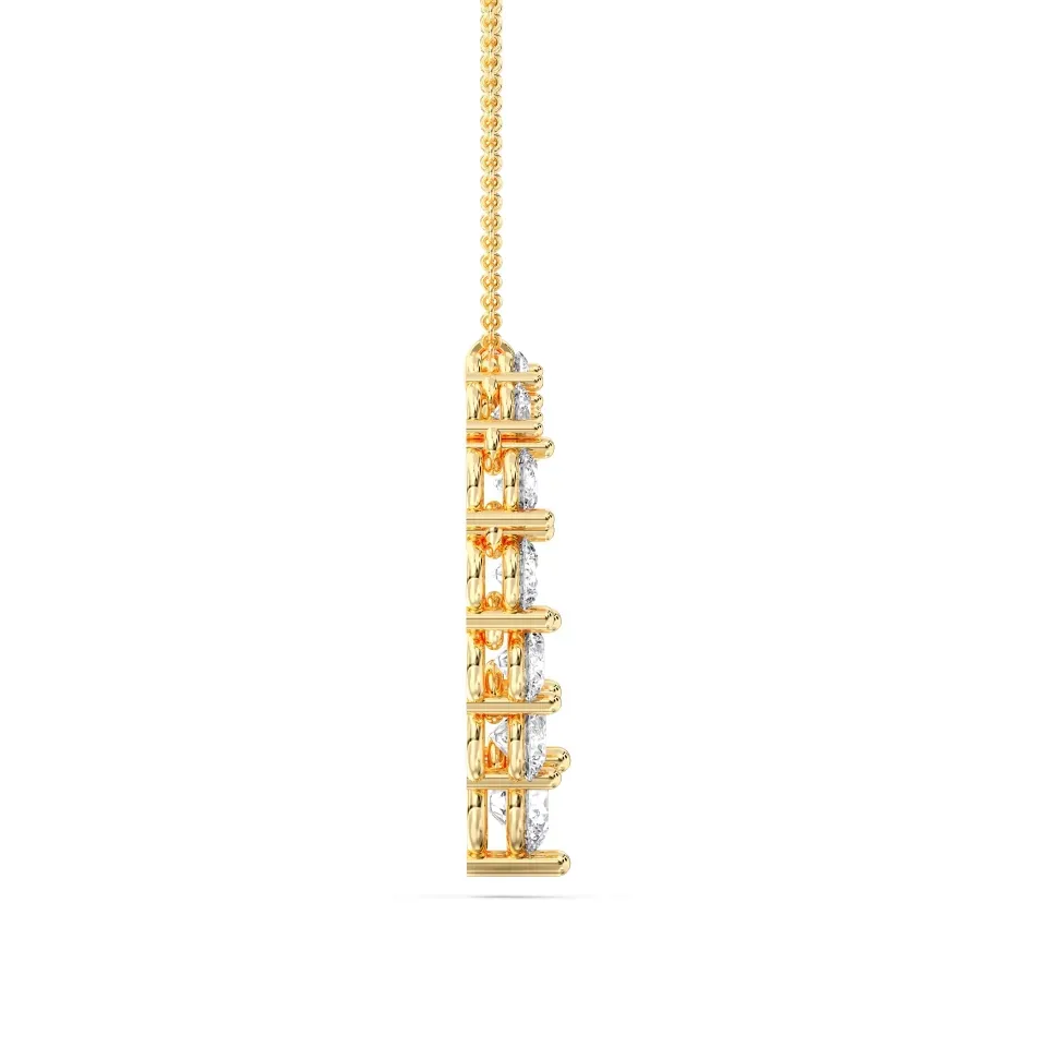 Yellow gold Flexible Heart Pendant - KJP16007