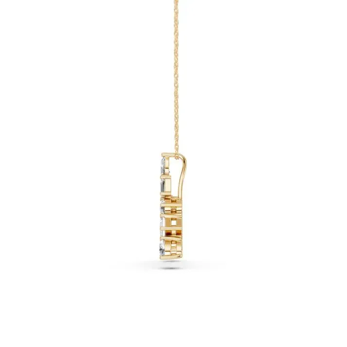 Yellow gold A - Alphabet Pendant