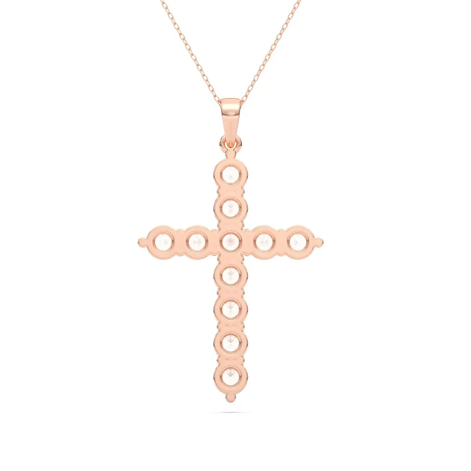 Rose gold Cross Pendant Style 2