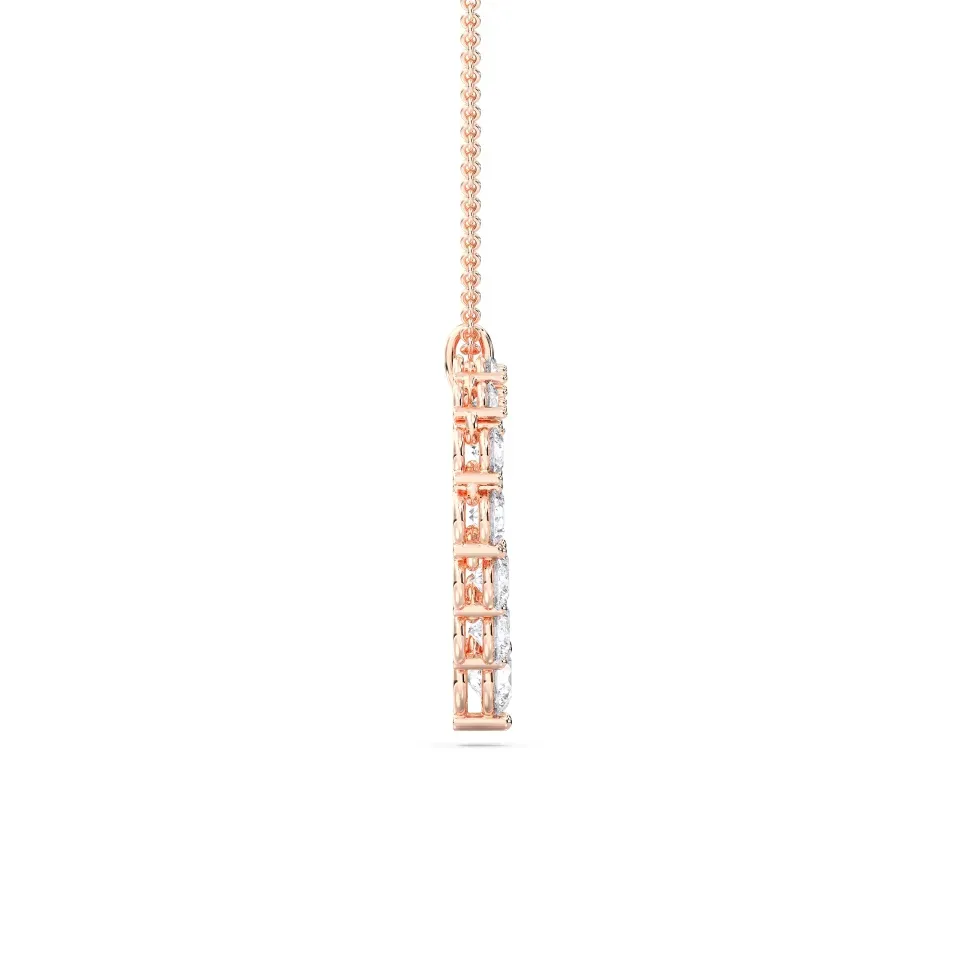 Rose gold Flexible Heart Pendant - KJP14980