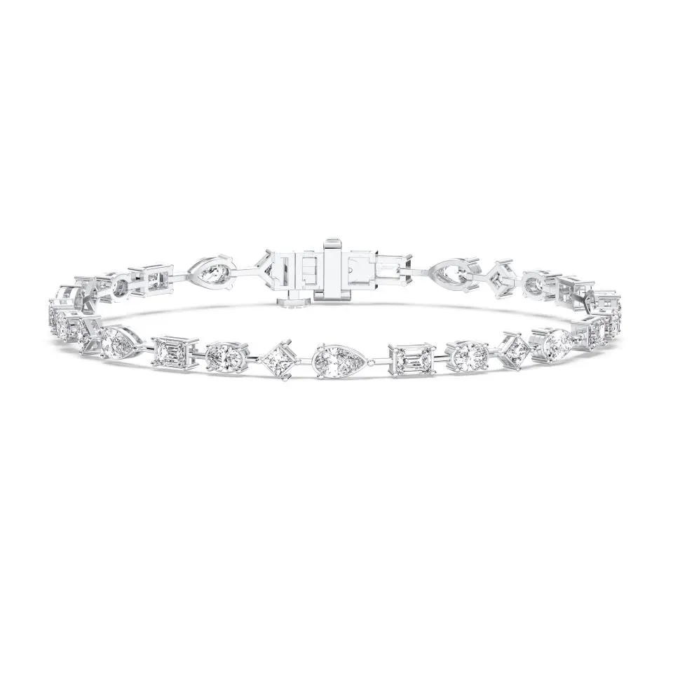 White gold Multishape Tennis Bracelet