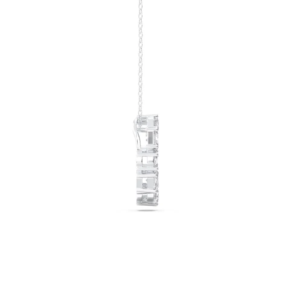 White gold O - Alphabet Pendant