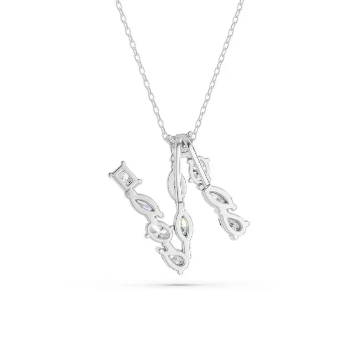 White gold N - Alphabet Pendant