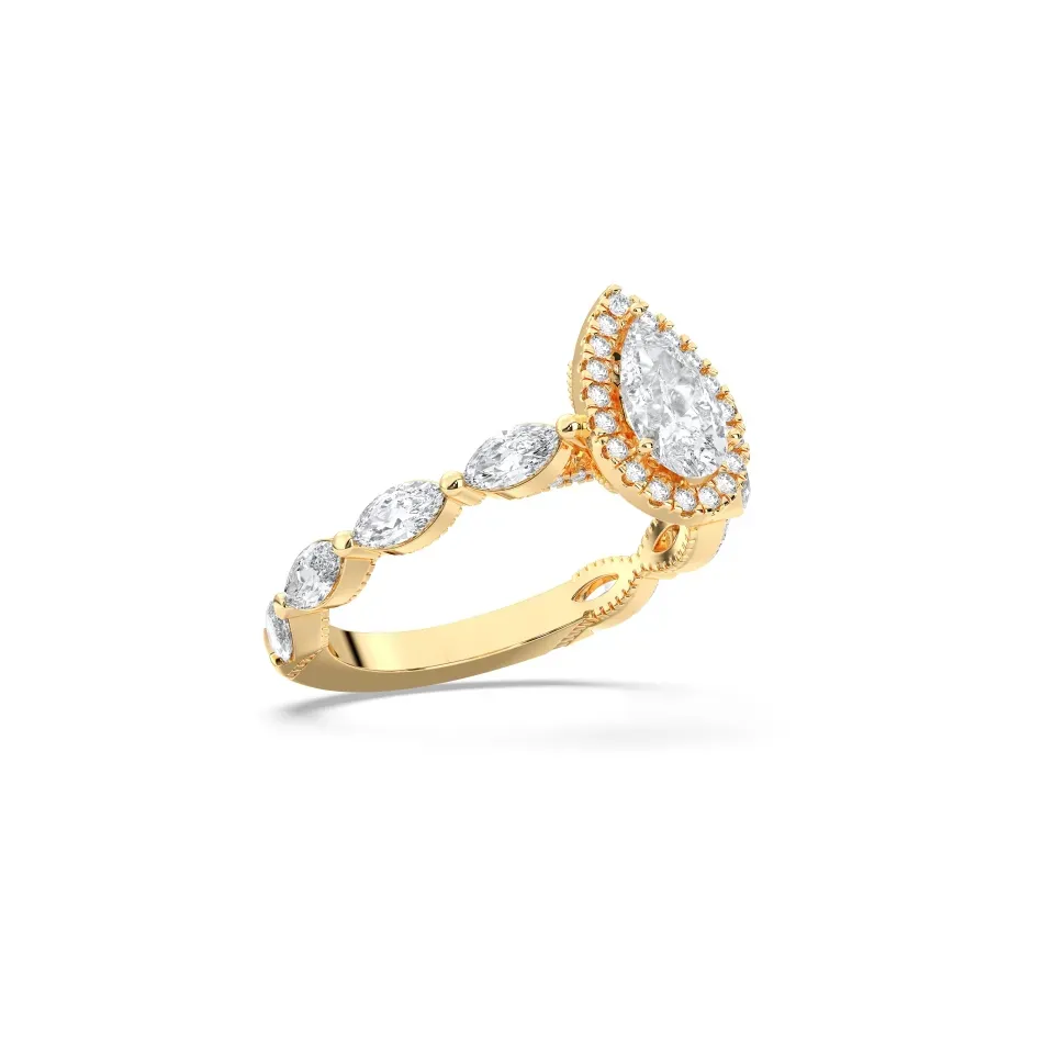 Yellow gold Pear Cut Fancy Ring