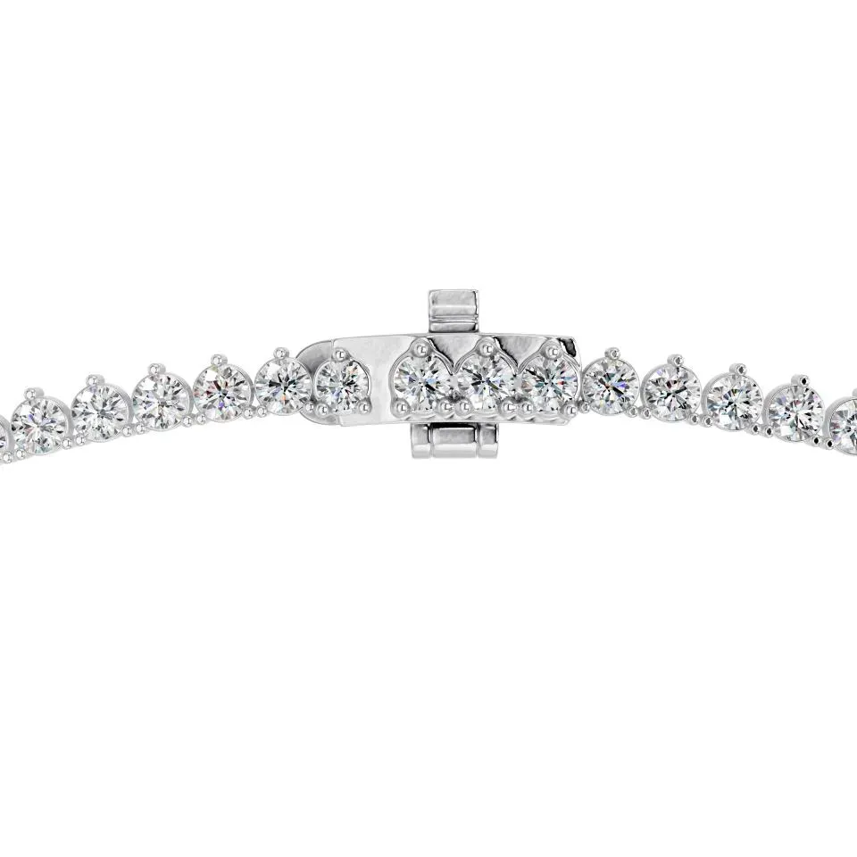 White gold Round Cut Riviera Necklace - KJN7284
