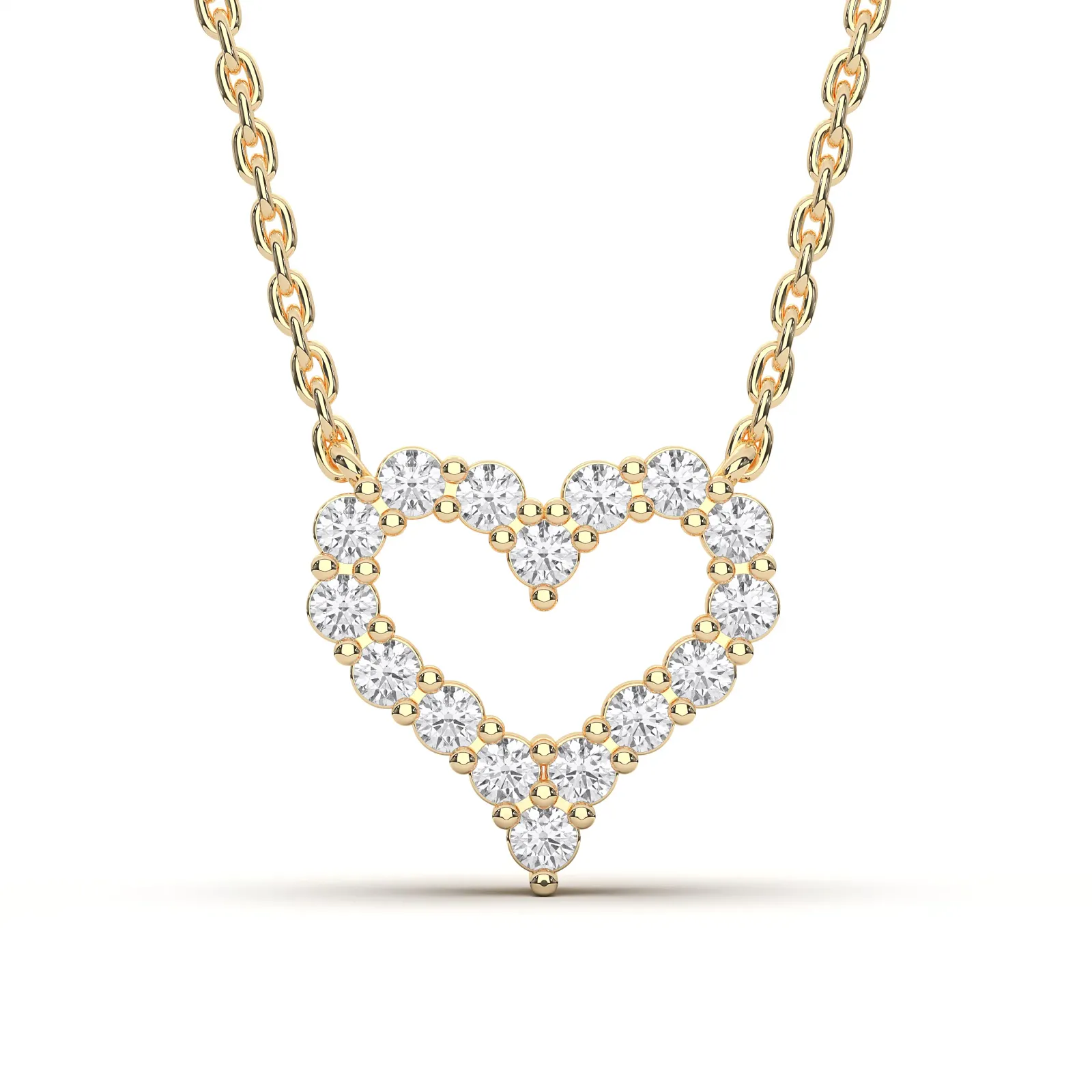 Yellow gold Heart Cut Pendant