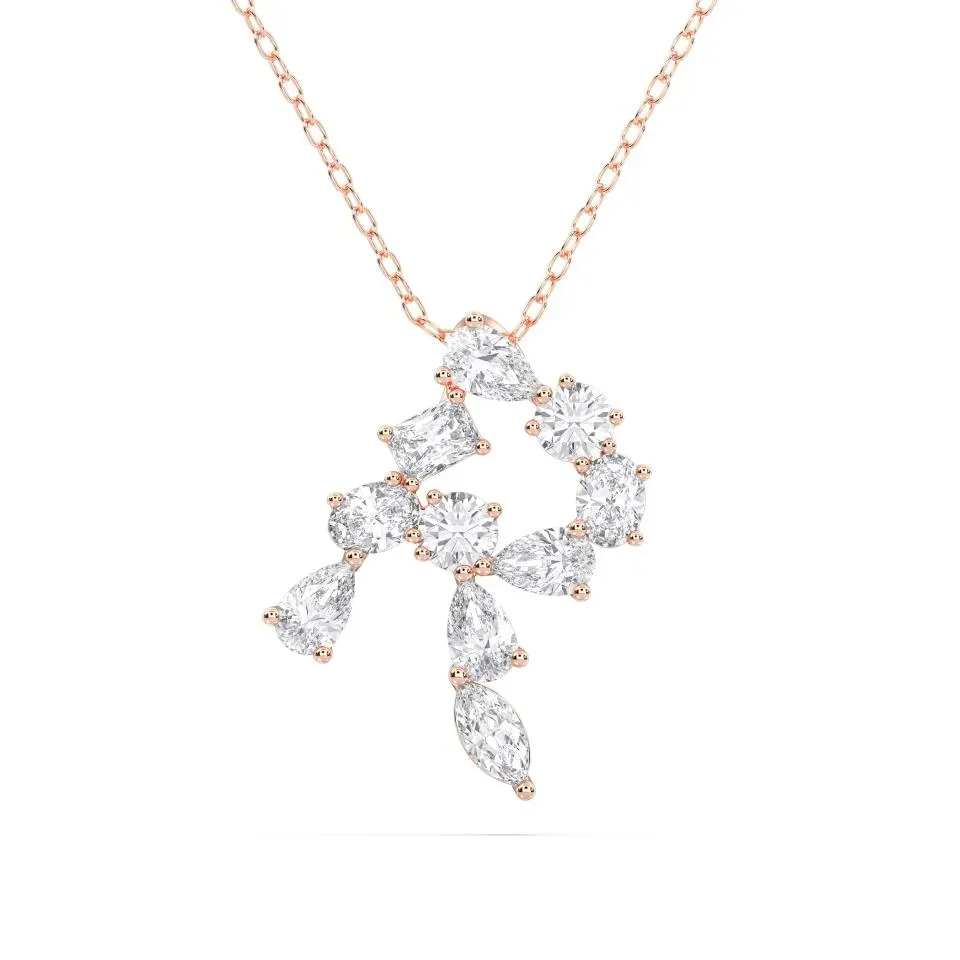 Rose gold R - Alphabet Pendant
