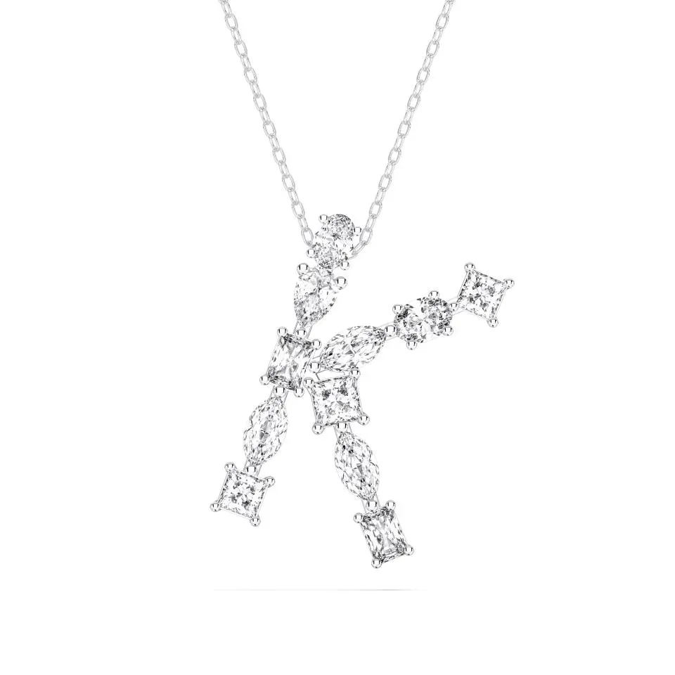 White gold K - Alphabet Pendant