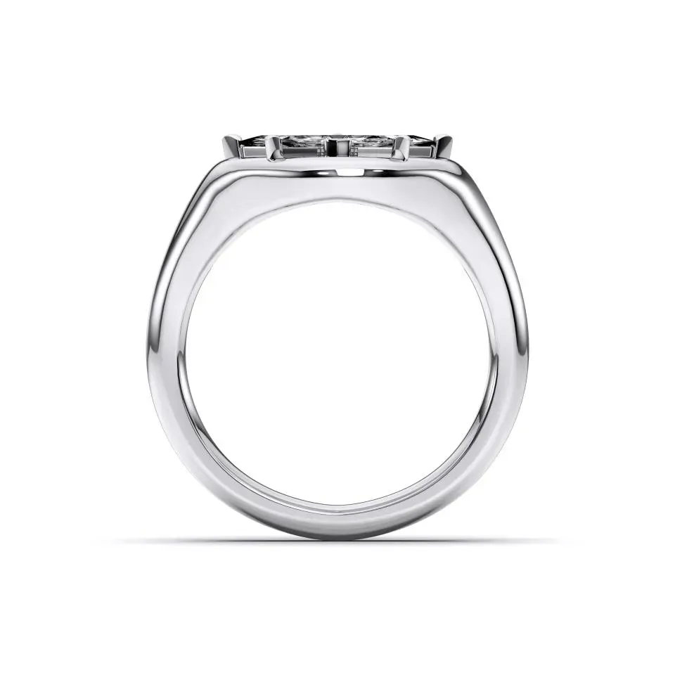 Silver Cut Skystar Signet Ring