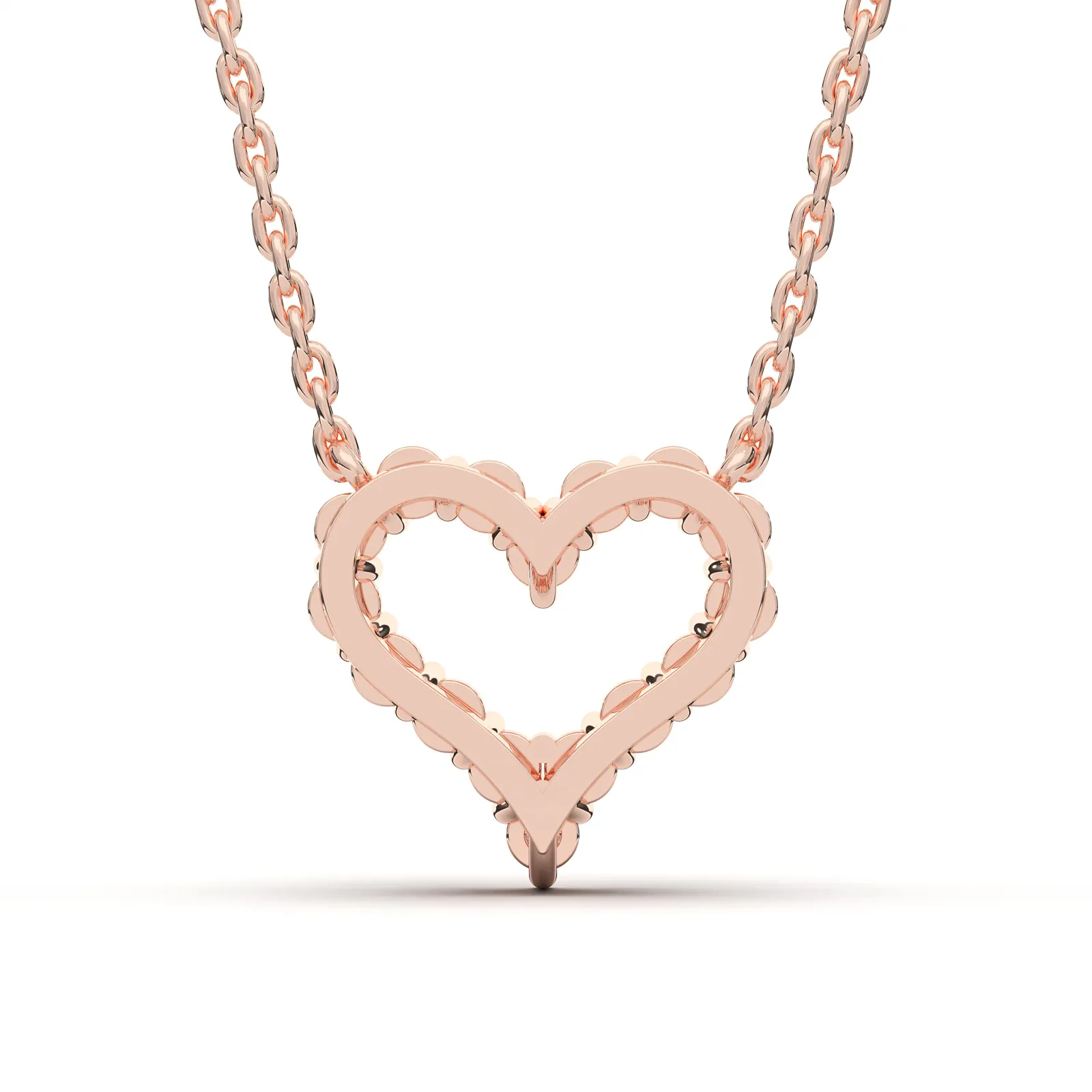 Rose gold Heart Cut Pendant