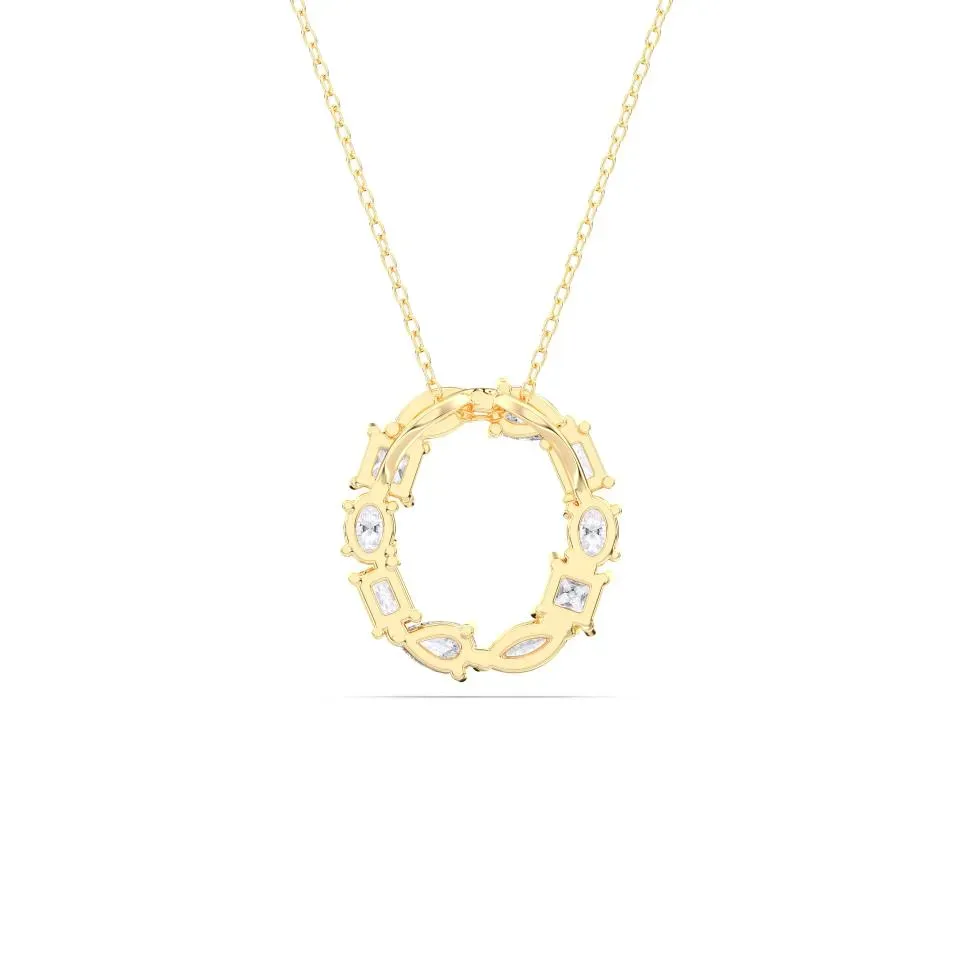 Yellow gold O - Alphabet Pendant