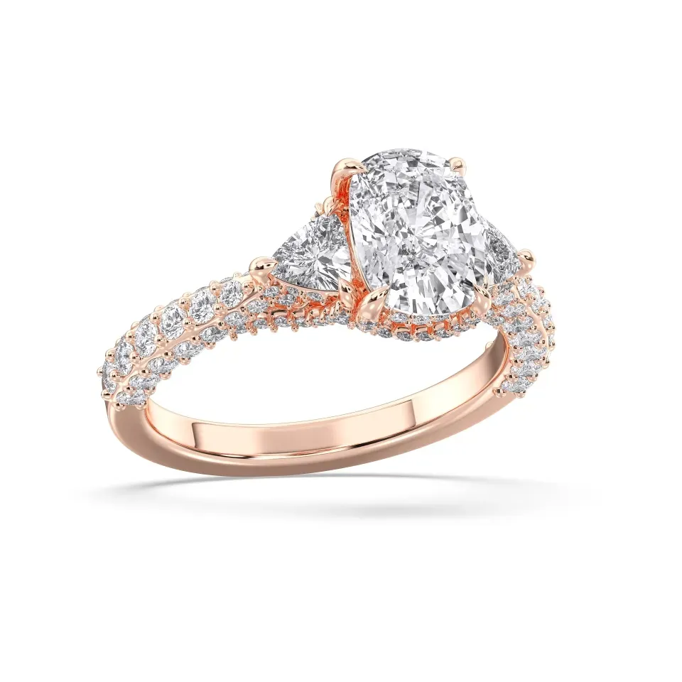Rose gold Cushion Cut High End Ring