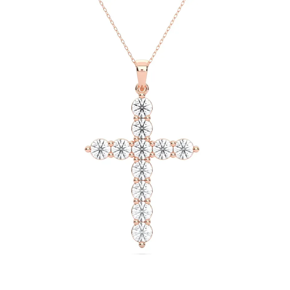 Rose gold Cross Pendant Style 2