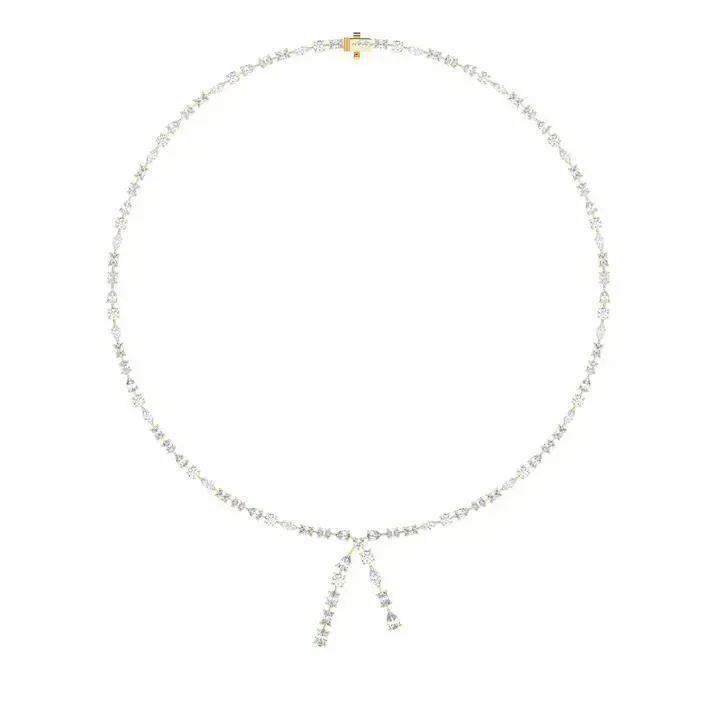 Yellow gold Multishape Lariat Necklace