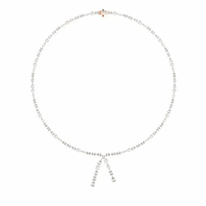 Rose gold Multishape Lariat Necklace