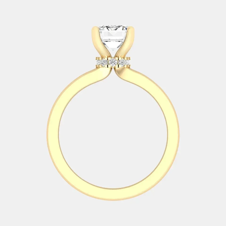 Yellow gold Emerald Cut Collar Ring